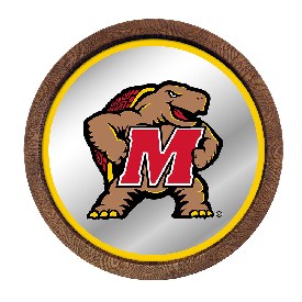 Maryland Terrapins: Mascot - Mirrored Barrel Top Mirrored Wall Sign, FNB-NCMRYT-245-02A Maryland Terrapins: Mascot - Mirrored Barrel Top Mirrored Wall Sign, FNB-NCMRYT-245-02A