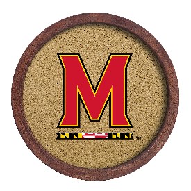 Maryland Terrapins: "Faux" Barrel Framed Cork Board, FNB-NCMRYT-632-01A Maryland Terrapins: "Faux" Barrel Framed Cork Board, FNB-NCMRYT-632-01A