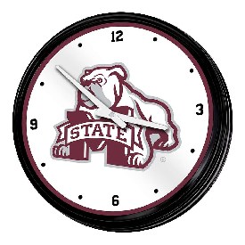 Mississippi State Bulldogs: Bulldog - Retro Lighted Wall Clock, NCMSST-550-02