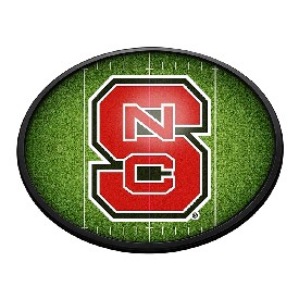 NC State Wolfpack: On the 50 - Oval Slimline Lighted Wall Sign, NCNCST-140-22