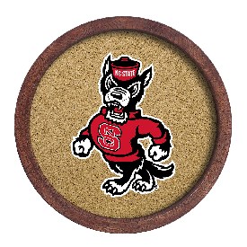 NC State Wolfpack: Mascot - "Faux" Barrel Framed Cork Board, FNB-NCNCST-632-02A NC State Wolfpack: Mascot - "Faux" Barrel Framed Cork Board, FNB-NCNCST-632-02A