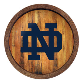 Notre Dame Fighting Irish: "Faux" Barrel Top Sign, NCNTRD-240-01