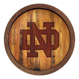 Notre Dame Fighting Irish: Branded "Faux" Barrel Top Sign, NCNTRD-240-02