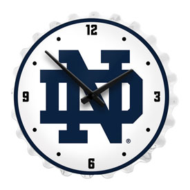 Notre Dame Fighting Irish: Bottle Cap Lighted Wall Clock, NCNTRD-545-01