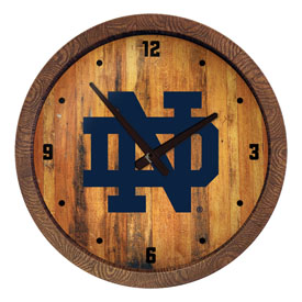 Notre Dame Fighting Irish: "Faux" Barrel Top Clock, NCNTRD-560-01