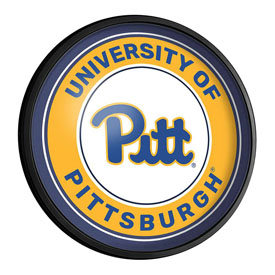 Pitt Panthers: Round Slimline Lighted Wall Sign, NCPITT-130-01