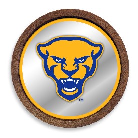 Pitt Panthers: Mascot - "Faux" Barrel Top Mirrored Wall Sign, FNB-NCPITT-245-02A Pitt Panthers: Mascot - "Faux" Barrel Top Mirrored Wall Sign, FNB-NCPITT-245-02A