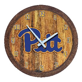 Pitt Panthers: Faux Barrel Top Wall Clock, NCPITT-560-01