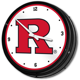 Rutgers Scarlet Knights: Retro Lighted Wall Clock, NCRTGR-550-01
