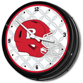 Rutgers Scarlet Knights: Helmet - Retro Lighted Wall Clock, NCRTGR-550-03