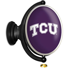 TCU Horned Frogs: Original Oval Rotating Lighted Wall Sign, NCTCUH-125-01