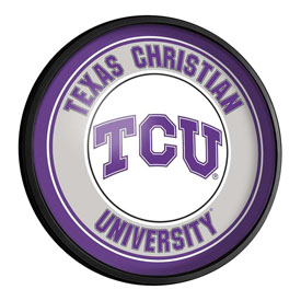 TCU Horned Frogs: Round Slimline Lighted Wall Sign, NCTCUH-130-01