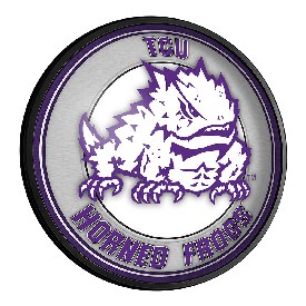 TCU Horned Frogs: Mascot - Round Slimline Lighted Wall Sign, NCTCUH-130-02