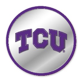 TCU Horned Frogs: Modern Disc Mirrored Wall Sign, NCTCUH-235-01
