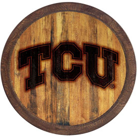 TCU Horned Frogs: Branded "Faux" Barrel Top Sign, NCTCUH-240-02