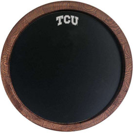 TCU Horned Frogs: Chalkboard "Faux" Barrel Top Sign, NCTCUH-630-01