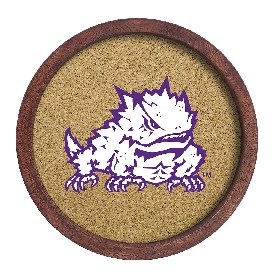 TCU Horned Frogs: Mascot - "Faux" Barrel Framed Cork Board, FNB-NCTCUH-632-02A TCU Horned Frogs: Mascot - "Faux" Barrel Framed Cork Board, FNB-NCTCUH-632-02A