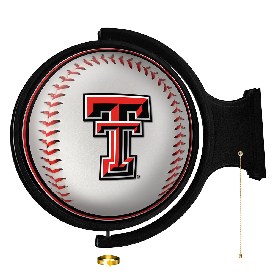 Texas Tech Red Raiders: Baseball - Round Rotating Lighted Wall Sign, NCTTRR-115-31