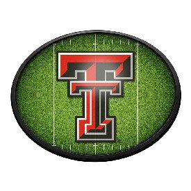 Texas Tech Red Raiders: On the 50 - Oval Slimline Lighted Wall Sign, NCTTRR-140-22