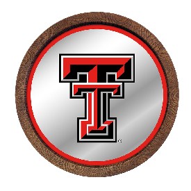 Texas Tech Red Raiders: Mirrored Barrel Top Mirrored Wall Sign, NCTTRR-245-01