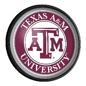 Texas A&M Aggies: Round Slimline Lighted Wall Sign, NCTXAM-130-01