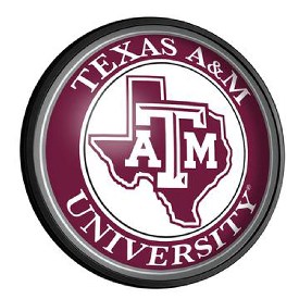 Texas A&M Aggies: Texas - Round Slimline Lighted Wall Sign, NCTXAM-130-02