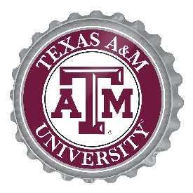Texas A&M Aggies: Bottle Cap Wall Sign, NCTXAM-210-01