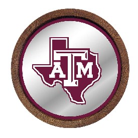 Texas A&M Aggies: Texas - "Faux" Barrel Top Mirrored Wall Sign, NCTXAM-245-02