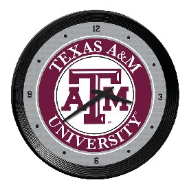 Texas A&M Aggies: Ribbed Frame Wall Clock, NCTXAM-530-01