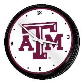 Texas A&M Aggies: Retro Lighted Wall Clock, NCTXAM-550-01