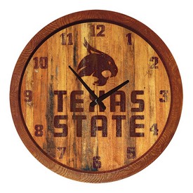 TXST - Texas State Bobcats 20" Barrel Team Logo Wall Clock, FNB-NCTXST-560 TXST - Texas State Bobcats 20" Barrel Team Logo Wall Clock, FNB-NCTXST-560