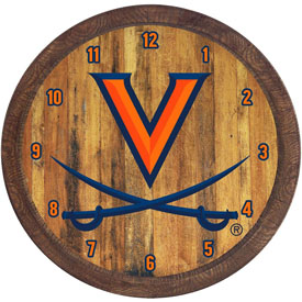 Virginia Cavaliers: "Faux" Barrel Top Wall Clock, NCUVAC-560-01