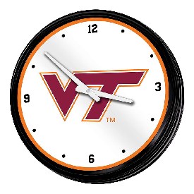 Virginia Tech Hokies: Retro Lighted Wall Clock, NCVTCH-550-01