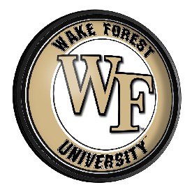 Wake Forest Demon Deacons: Round Slimline Lighted Wall Sign, NCWAKE-130-01