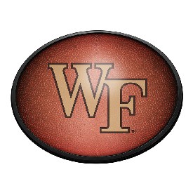 Wake Forest Demon Deacons: Pigskin - Oval Slimline Lighted Wall Sign, NCWAKE-140-21