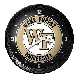 Wake Forest Demon Deacons: Ribbed Frame Wall Clock, NCWAKE-530-01
