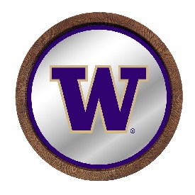 Washington Huskies: Mirrored Barrel Top Mirrored Wall Sign, NCWASH-245-01