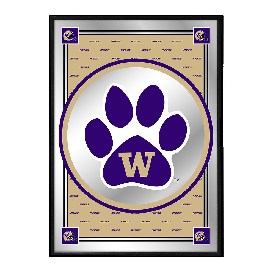 Washington Huskies: Team Spirit, Paw - Framed Mirrored Wall Sign, NCWASH-275-02