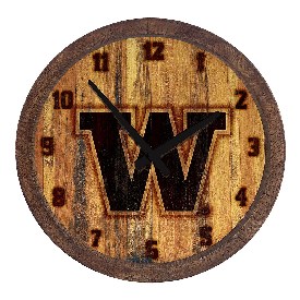 Washington Huskies: Branded "Faux" Barrel Top Wall Clock, NCWASH-560-02