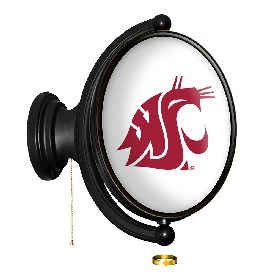 Washington State Cougars: Original Oval Rotating Lighted Wall Sign, NCWAST-125-01A
