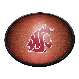 Washington State Cougars: Pigskin - Oval Slimline Lighted Wall Sign, NCWAST-140-21
