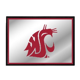 Washington State Cougars: Logo - Framed Mirrored Wall Sign, NCWAST-265-01