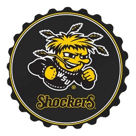 WSU - Wichita State Shockers Team Spirit Bottle Cap Wall Sign, FNB-NCWHST-210 WSU - Wichita State Shockers Team Spirit Bottle Cap Wall Sign, FNB-NCWHST-210