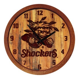 WSU - Wichita State Shockers 20" Barrel Team Logo Wall Clock FNB-NCWHST-560
