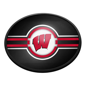 Wisconsin Badgers: Oval Slimline Lighted Wall Sign, FNB-NCWISB-140-01A Wisconsin Badgers: Oval Slimline Lighted Wall Sign, FNB-NCWISB-140-01A