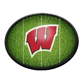 Wisconsin Badgers: On the 50 - Oval Slimline Lighted Wall Sign, NCWISB-140-22