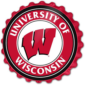 Wisconsin Badgers: Bottle Cap Wall Sign, NCWISB-210-01