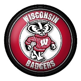 Wisconsin Badgers: Mascot - Modern Disc Wall Sign, FNB-NCWISB-230-02A Wisconsin Badgers: Mascot - Modern Disc Wall Sign, FNB-NCWISB-230-02A