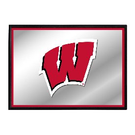 Wisconsin Badgers: Framed Mirrored Wall Sign, NCWISB-265-01