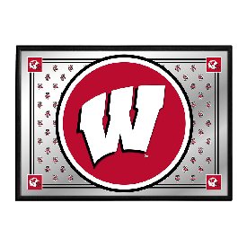 Wisconsin Badgers: Team Spirit - Framed Mirrored Wall Sign, FNB-NCWISB-265-02A Wisconsin Badgers: Team Spirit - Framed Mirrored Wall Sign, FNB-NCWISB-265-02A